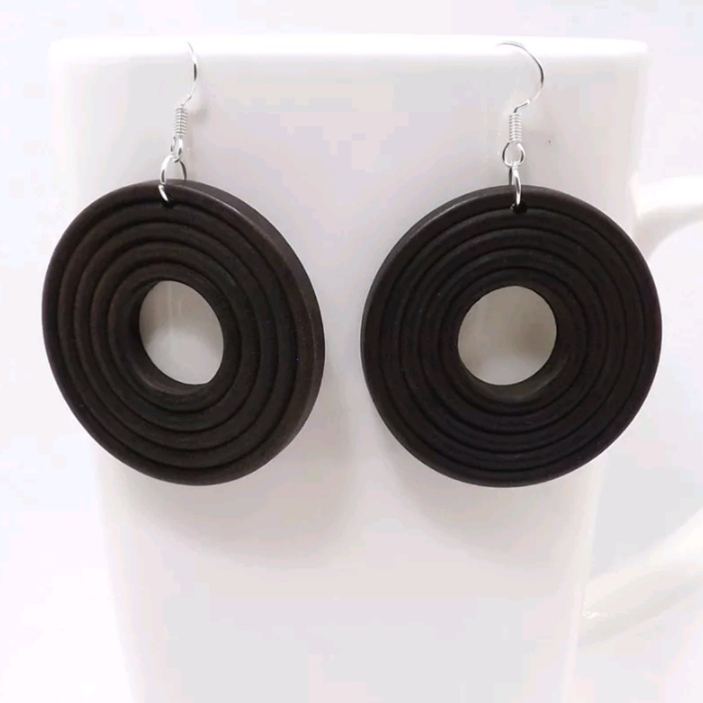 Handmade Beautiful Wood Dangle Drop Earrings